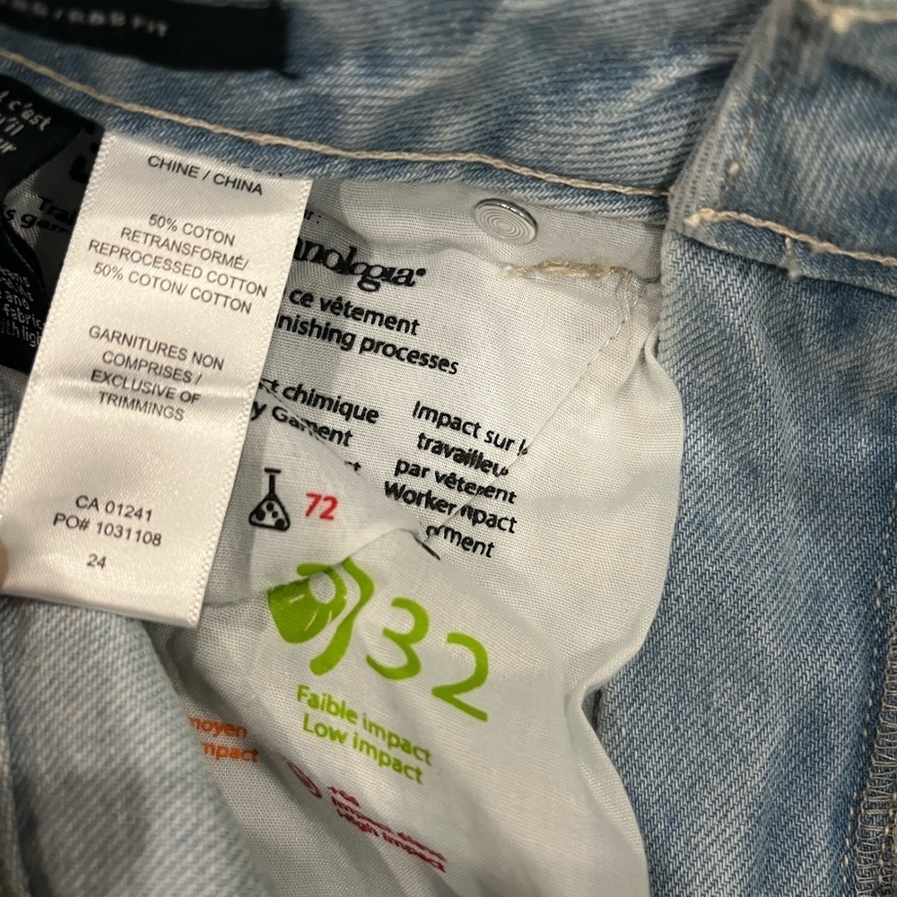 [W24Ins30”]Twik R&B light washed wide leg High Rise Denim Jeans - Picture 7 of 8